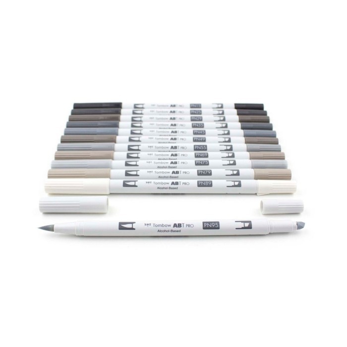 

T E R B A R U Tombow Dual Brush Pen ABT Pro Gray Palette Set 12
