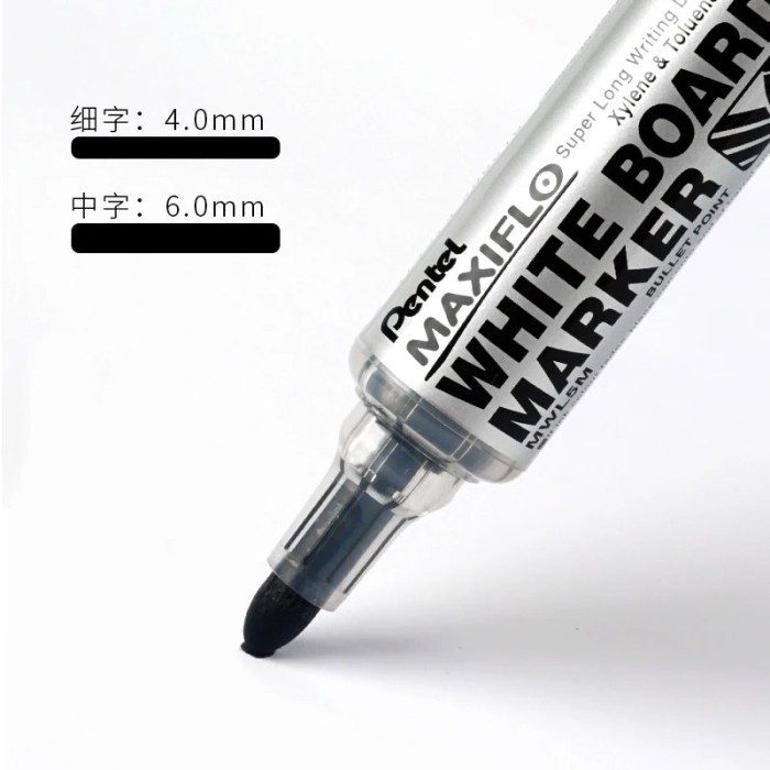 

T E R B A R U 3Pcs Pentel Whiteboard Pen Round Tip Water-Based Marker Pen