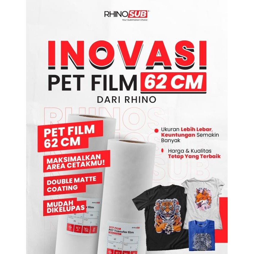 

Pet Film DTF Rhino 62cm x 100m