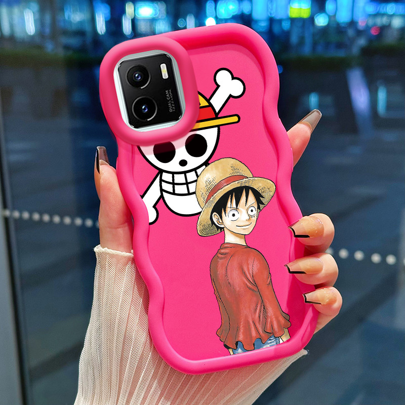 Casing Hp Untuk VIVO Y15s Y15A Y15C Y01 Case Casing One Piece Luffy Softcase HP Kesing Macaron trend
