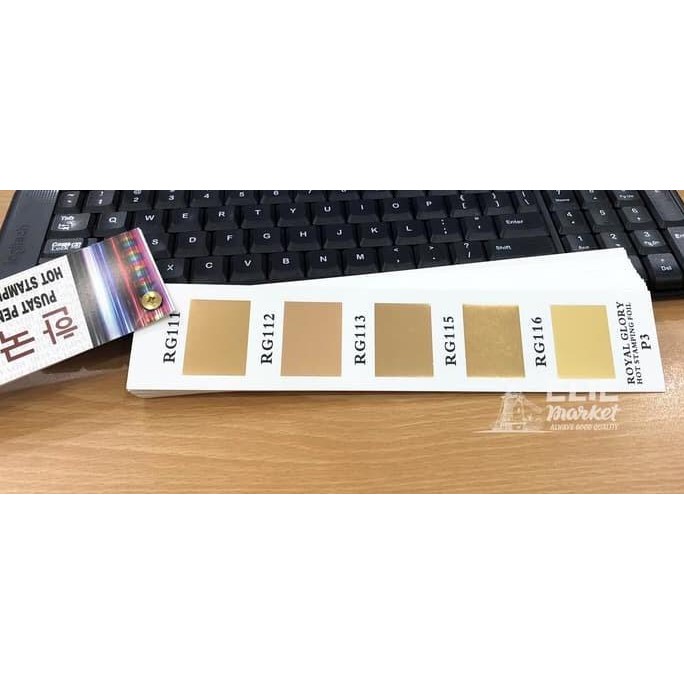 

TERBARU - KERTAS FOIL / HOT STAMPING FOIL EMAS DOFT 1/2 ROLL / Hotprint / Poly