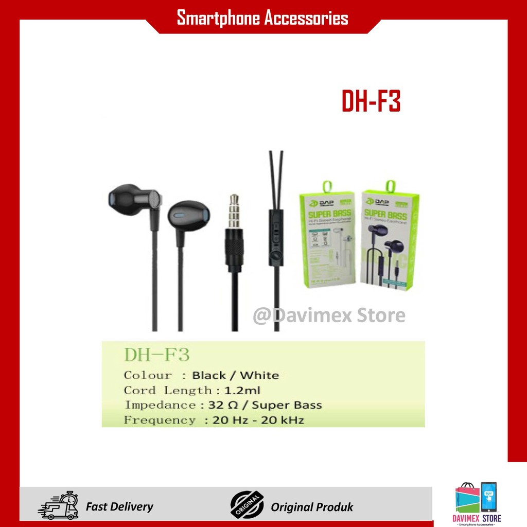 [ORI] DAP DH-F3 Headset DAP Packing Dus Satuan Headset