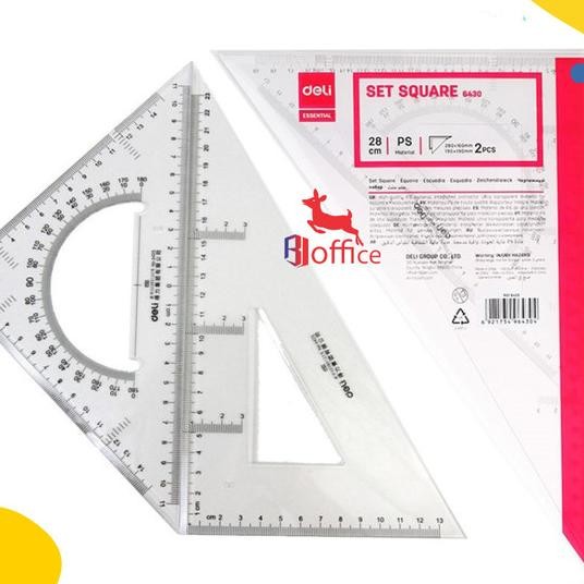 

Deli Set Square Ggaris Busur Segitiga 6435