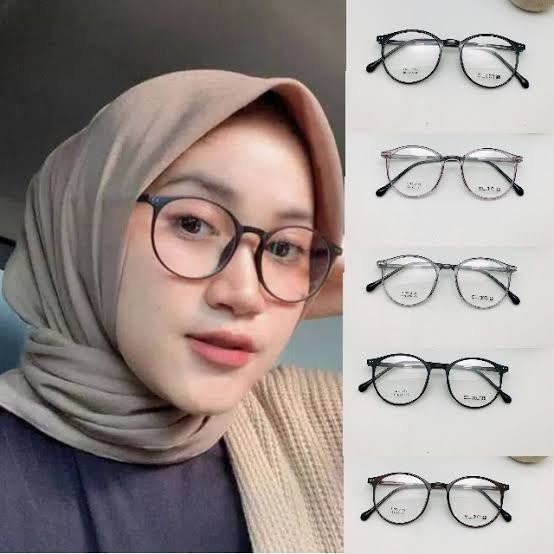 frame kacamata pria wanita cewe cowo bulat anti radiasi minus plus murah grosir keren 2126 *