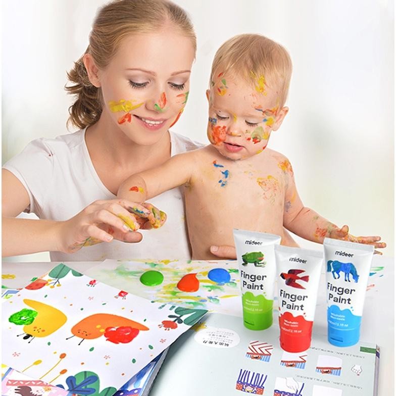 

gs-56 Mideer Washable Finger Paint Non Toxic Hand Painting Cat Tangan Anak Mideer Termurah