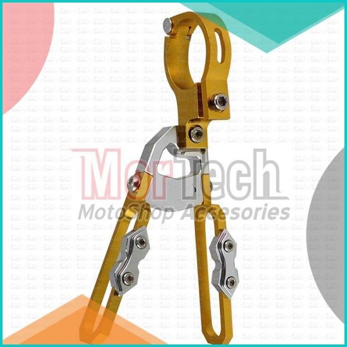 Pegangan Bracket Breket Selang Slang Rem Depan CNC Vario FI 110 Gold