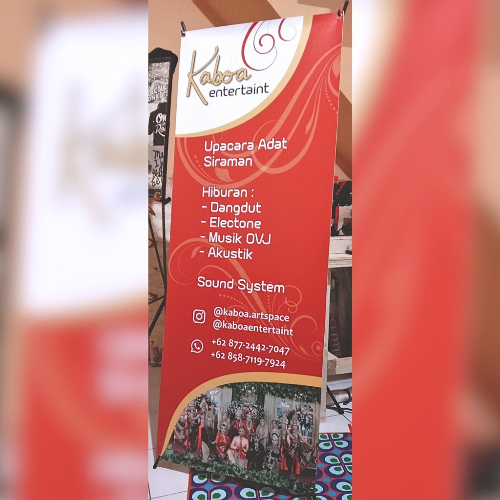 X BANNER + TIANG RANGKA KAKI | STANDING BANNER | Y BANNER | MEDIA EVENT