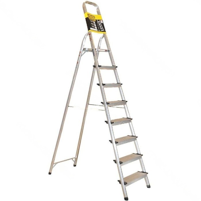 Tangga Lipat Aluminium KRISBOW 2.4 Meter 8 Pijakan W/ Handle