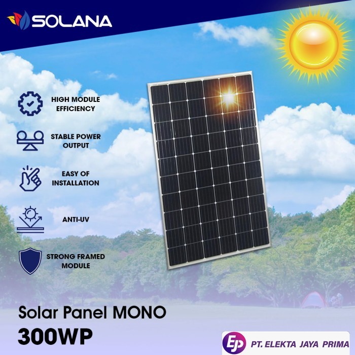 EJP SOLANA SOLAR PANEL MONO 300WP PV MODUL SOLAR CELL 300 WP MONO