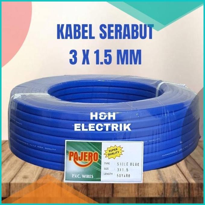 KABEL SUBMERSIBLE/SIBEL POMPA AIR KABEL SERABUT 3X1.5MM 50YARD 1ROLL