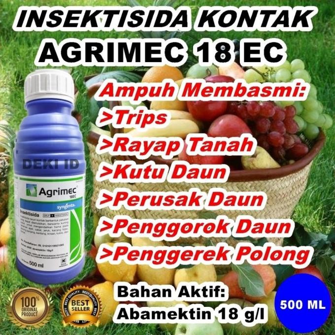 Agrimec 18 EC 500 ML Abamektin Insektisida Akarisida Kontak Obat Agrimek Pestisida Hama Trip Trips U