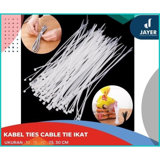 

Kabel Ties / Cable Ties Hitam Putih multi ukuran Pengikat serbaguna 1