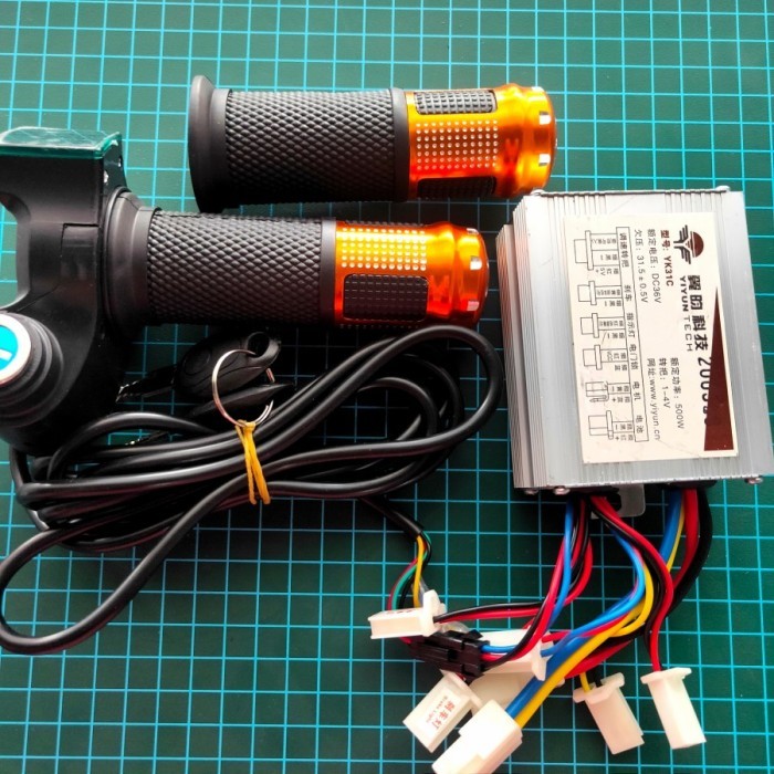 paket controller brused 36V 500w brushed sepeda motor listrik