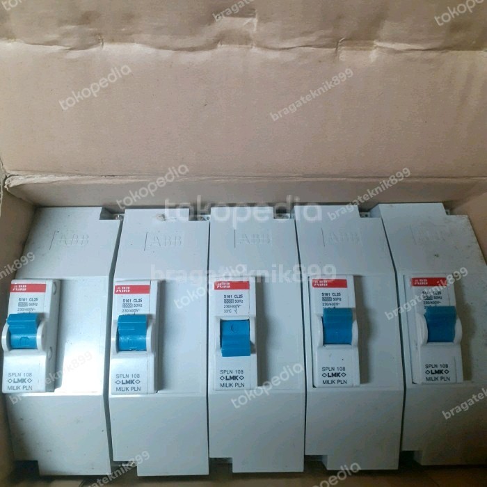 MCB PLN ABB+ Box S161 1Pole 25A ABB MCB PLN 1p 25A