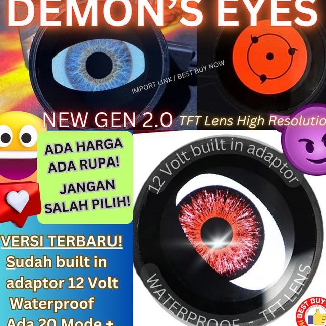 Lampu Biled Variasi Motor Led Mata Setan Sharingan Rinnegan Naruto Demon Eyes Angel Eye Devil Lensa 