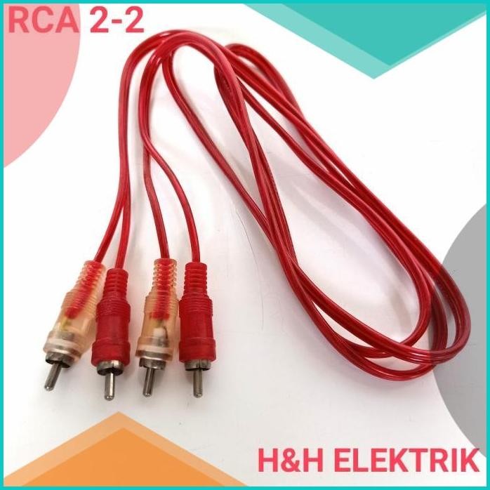 Kabel RCA 2-2 / Kabel Audio Rca 2-2 Transparan Speaker - Speaker 140B