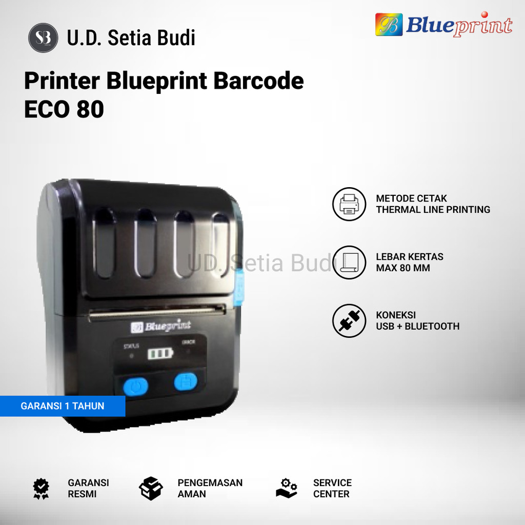 Printer Portable Thermal 80 mm BLUEPRINT ECO80 USB + Bluetooth