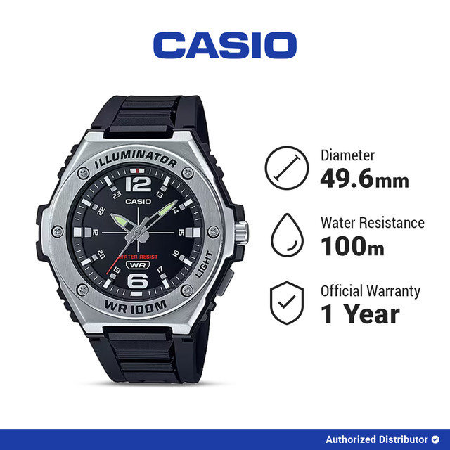 Casio General Jam Tangan Pria Analog MWA-100H-1AVDF Original