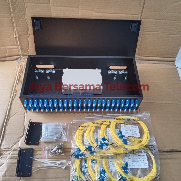 BISA GOSEND OTB RACK 96 CORE LC-LC DUPLEX SINGLEMODE KOMPLIT PIGTAIL+ADAPTER