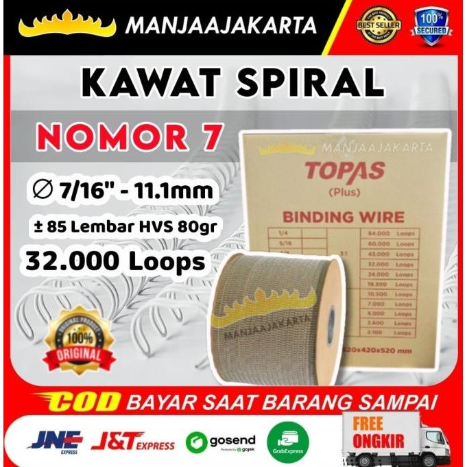 

Jilid Spiral Topas Plus 7/16 Putih Kawat Spiral No 7 Spiral Kalender Kualitas Premium