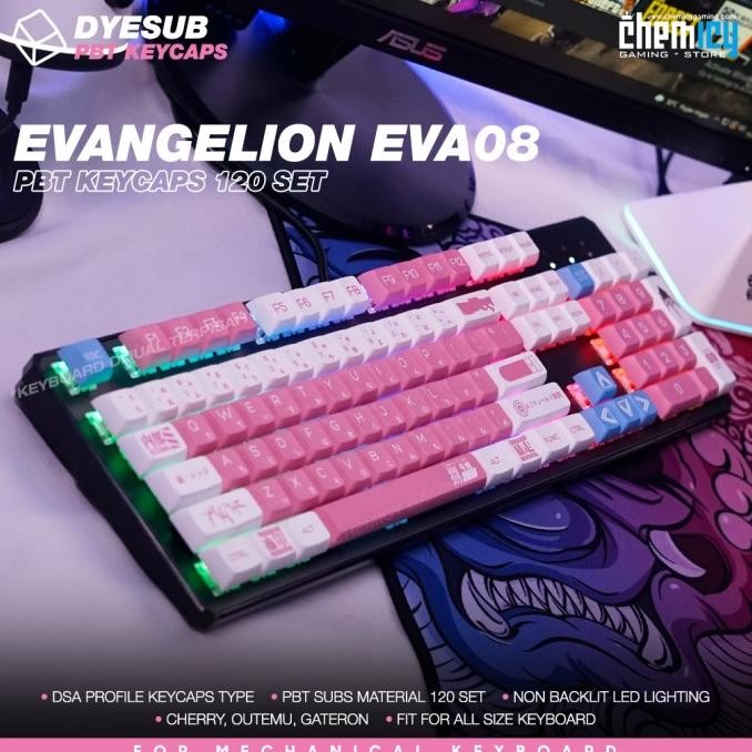 Sale Evangelion Eva08 120 Set Keycaps Dsa Profile