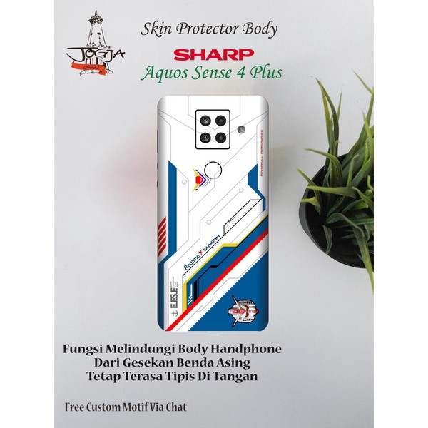 *2Piece* Sharp Aquos Sense 4 Plus Garskin Stiker Casing Custom Bebas Dan Bayar Ditempat
