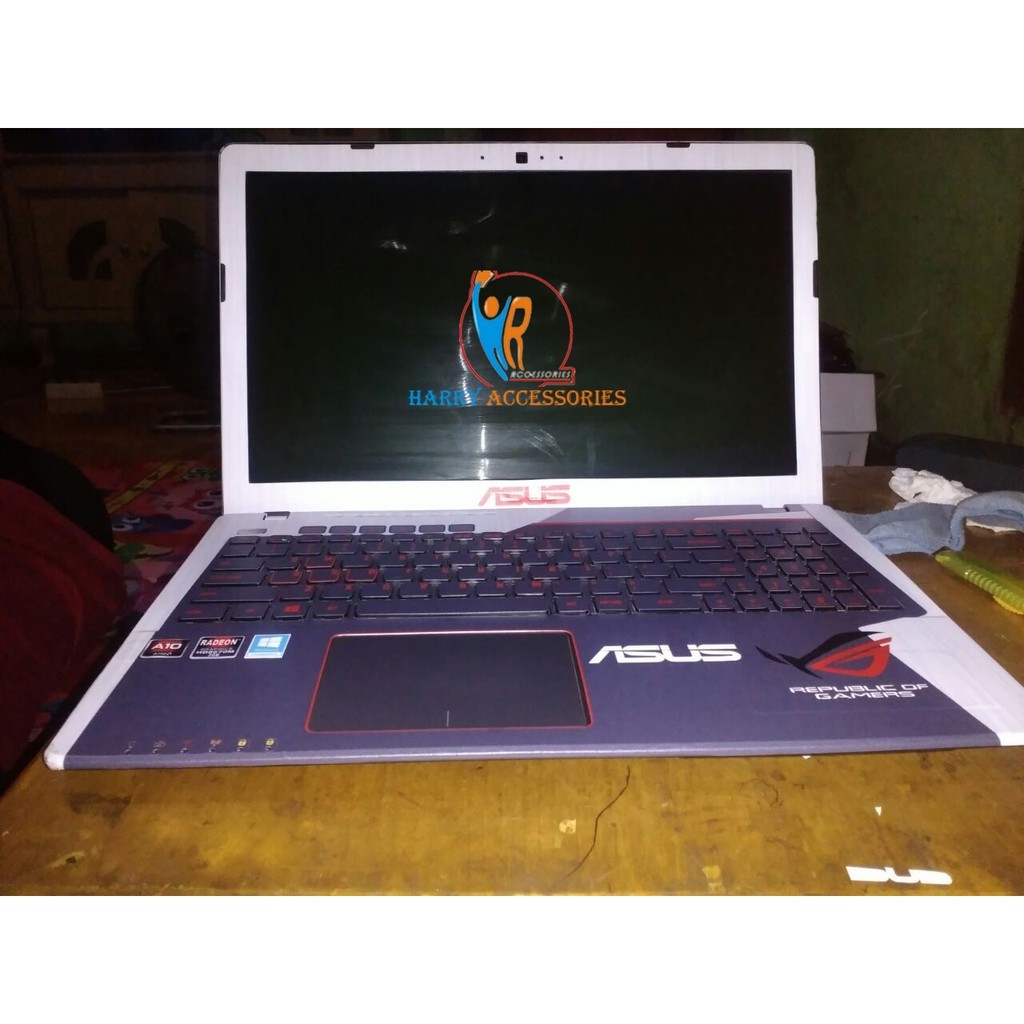 *2Piece* Laptop Asus X550ze Garskin Stiker Casing Custom Bebas Dan Bayar Ditempat