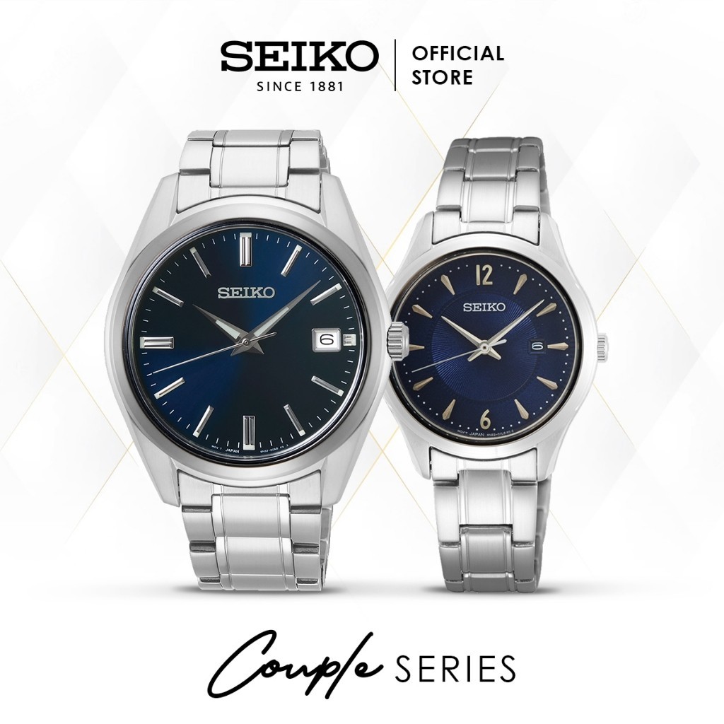 Jam Tangan Couple Seiko SUR309 & SUR425P1 Stainless Original