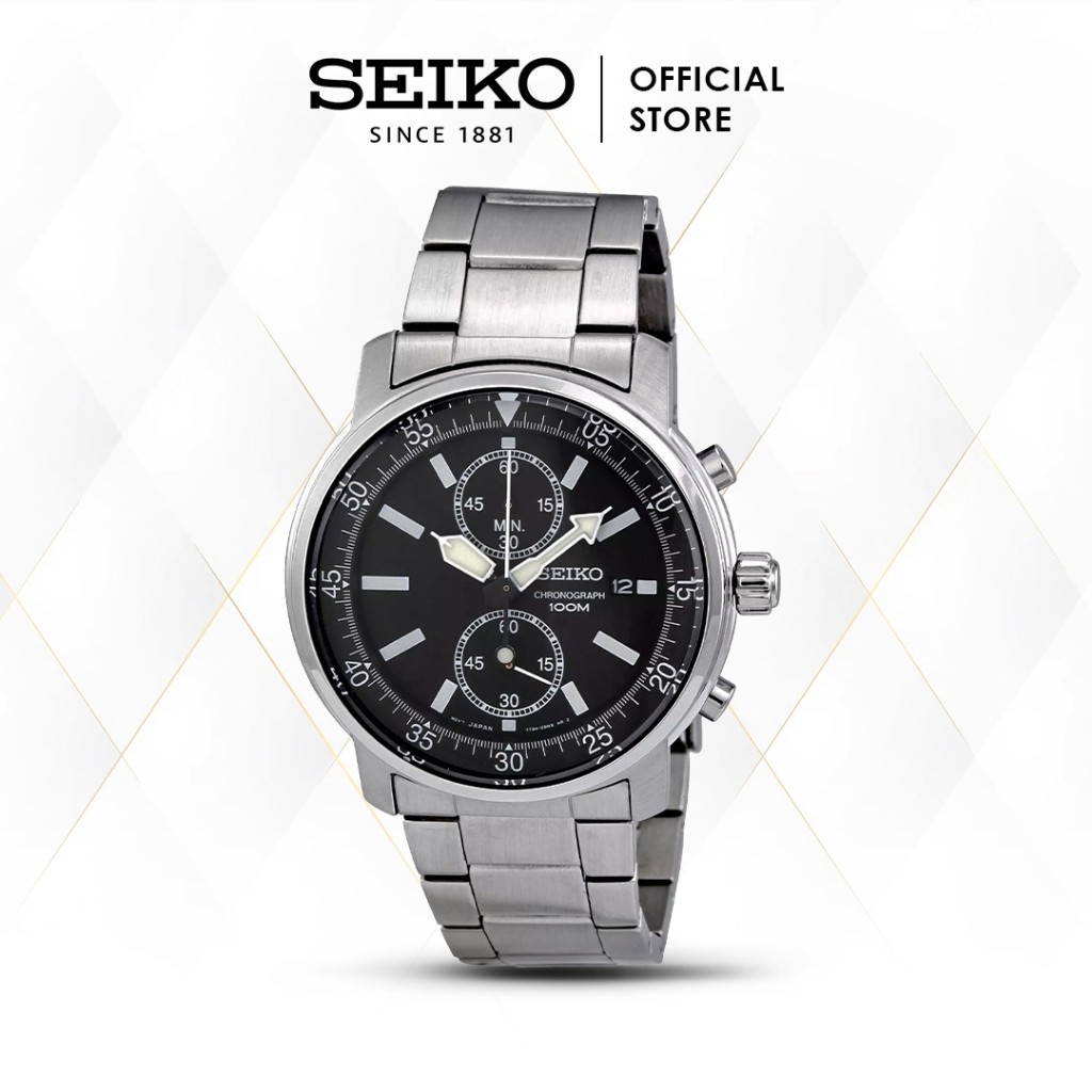 Jam Tangan Pria Seiko Chronograph SNN223P1 Stainless Original