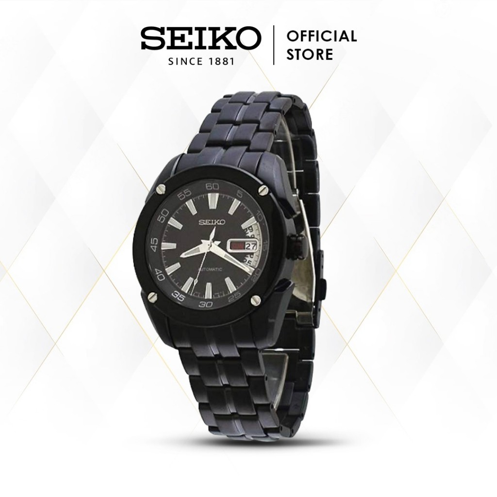 Jam Tangan Seiko Pria Automatic SRP007 Stainless Hitam Original