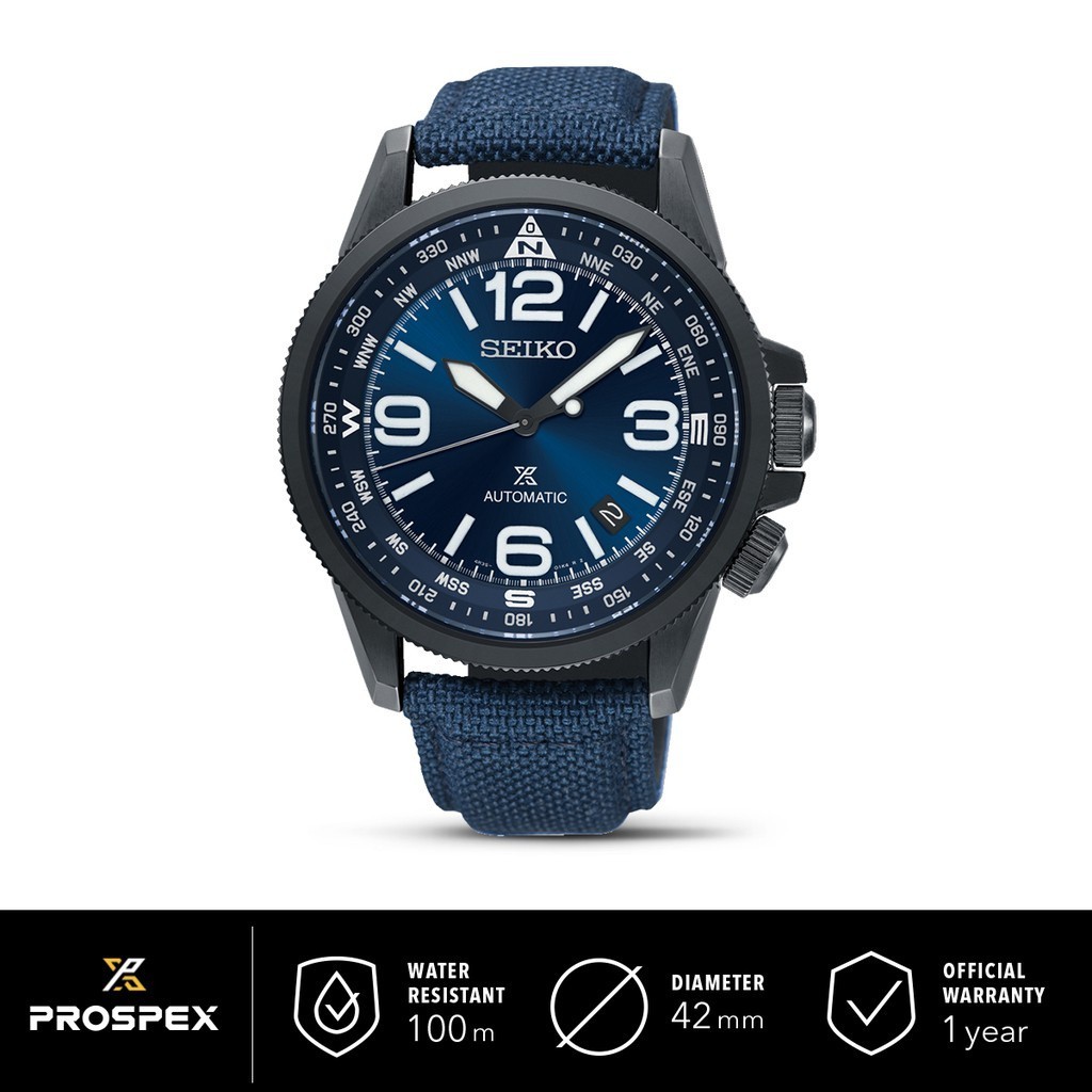 Jam Tangan Pria Seiko Prospex Land SRPC31K1 Men Blue Dial Blue Nylon Strap SRPC31 Automatic Original