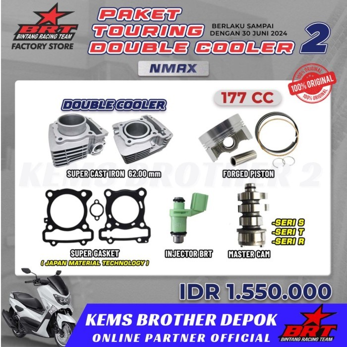 PAKET BORE UP BRT NMAX AEROX DOUBLE COOLER