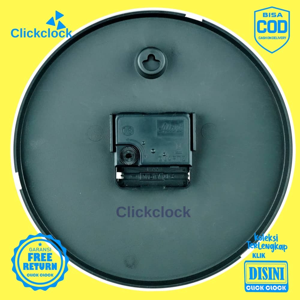 LeX Jam Dinding Analog Emoji Anak Anak V5 BB1104-1668 Besar Dekorasi Rumah Unik