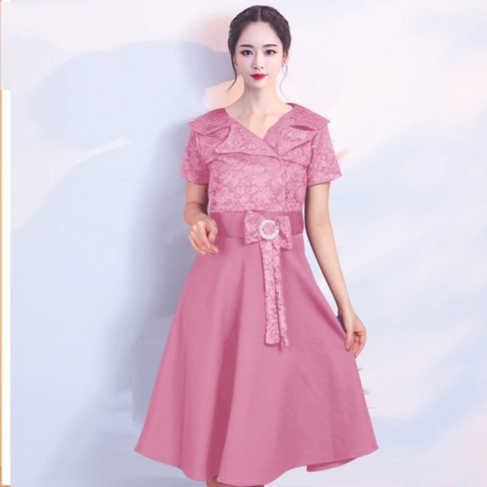 HOT SALE Baju Dress Pesta Natal Wanita Remaja Trend Kekinian Modern Terbaru2021