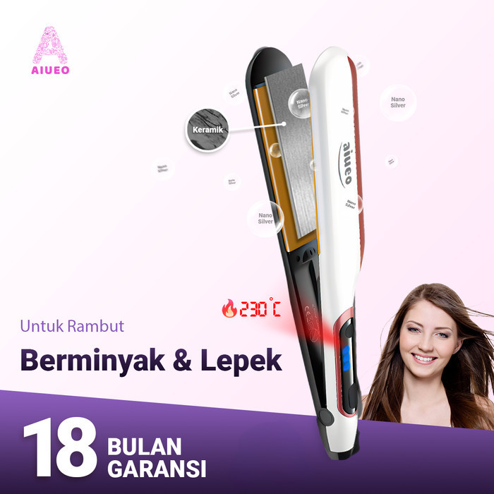 AIUEO Diskon Alat Catok Pelurus Rambut Profesional 9622