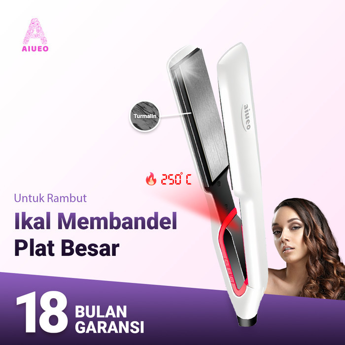 [Exellent] AIUEO Catokan Rambut Lurus 957 Alat Catok Rambut PRO