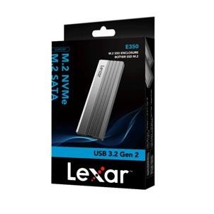 Lexar E350 Ssd Enclosure M.2 Nvme / Sata Ssd External Case Usb 3.2 Gen2 Dual Protocol