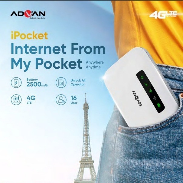 TERBARU Advan Modem Wifi Travel Ipocket Mifi MF01 Portable