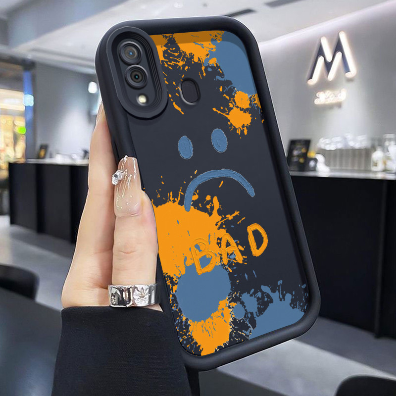 Casing Hp Samsung Galaxy A30 A20 M10s Case Casing pola Smiley Kasing Gaya dua nada Softcase Silikon 