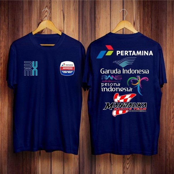 Kaos Baju Distro Pertamina Mandalika Sponsor SAG bumn polos custom cod *