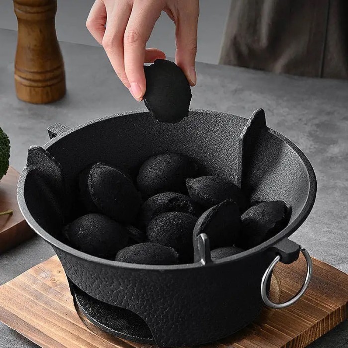 

Cast iron charcoal grill barbeque 26 cm bbq arang FREE TATAKAN KAYU