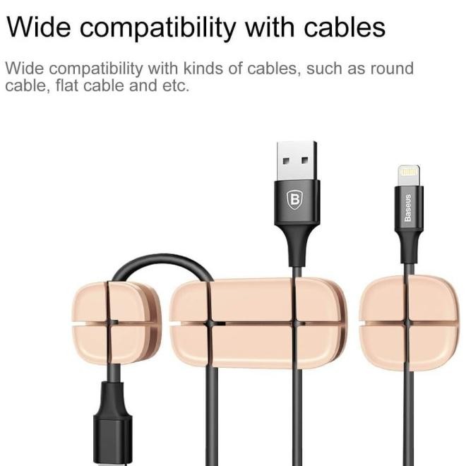 

Baseus Actdj-0K Cross Peas Cable Clip Brown