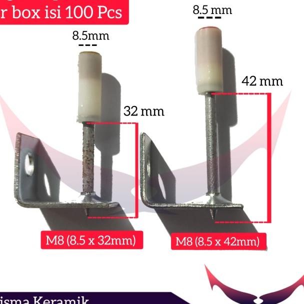 Paku Besi Beton, Angle Clip L Ukuran Kepala M8, Bukan Boset