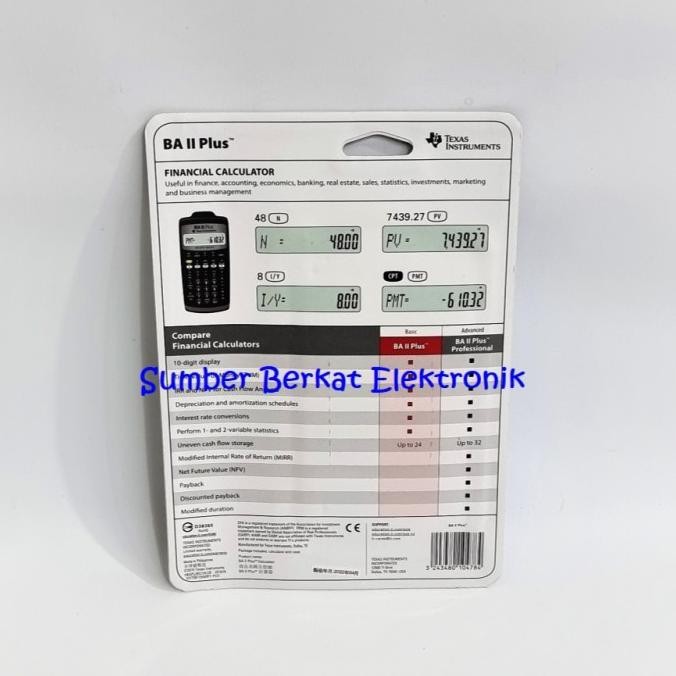 

Kalkulator Financial Texas Instruments BA II Plus Original LTF