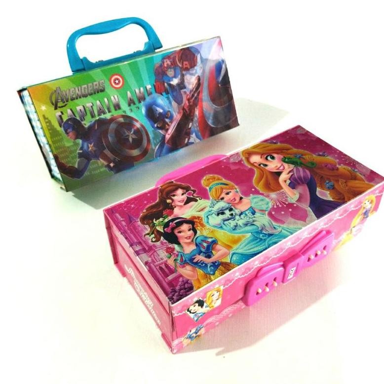 

SPECIAL Kotak Pensil Karton / Tempat Pensil Kode / Pencil Case 2 Susun / Wadah Pensil Dus Karakter Anak Cewek Cowok Tingkat rq-56