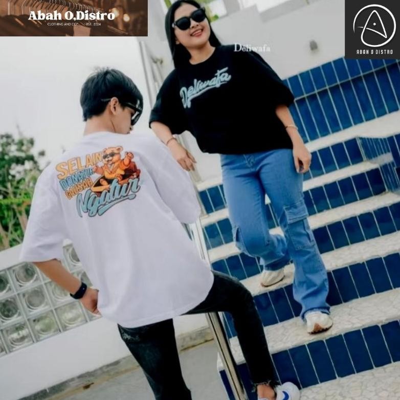 Promo Kaos Baju Original Deliwafa - Oversize Unisex T-Shirt Autentic Deliwafa Selain Donatur Dilaran