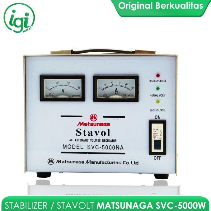 STAVOLT SVC 5000W MATSUNAGA / STABILIZER SVC 5000VA MTS / 5000 WATT ORIGINAL DAN TERPERCAYA