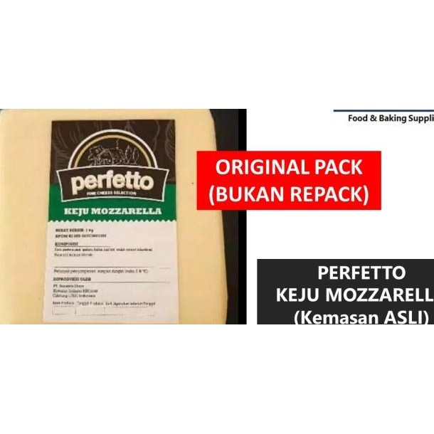 

Perfetto Cheese Mozzarella Keju Mozarella Pa - 1 Kg