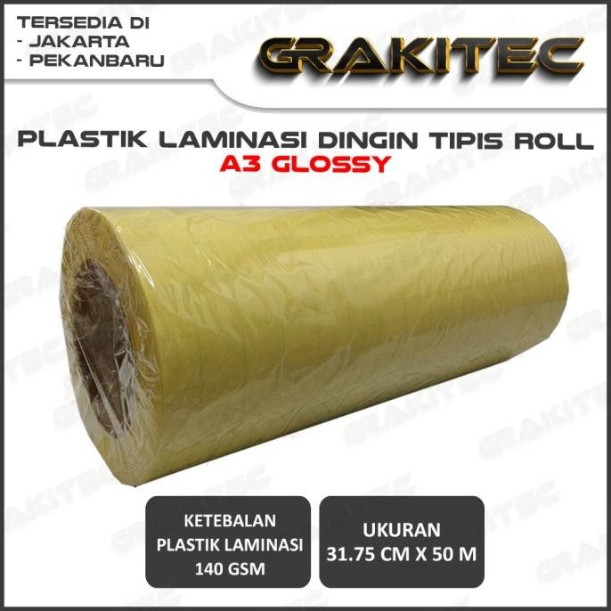 

Plastik Laminasi Dingin ROLL A3 / A4 DOFF & GLOSSY