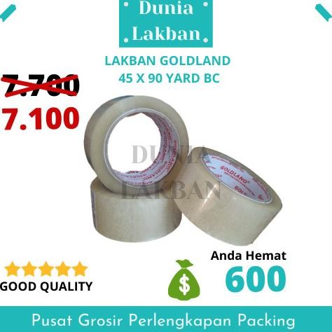 

TERBARU - Lakban Goldland 45mm 90 yard BC termurah CARTON